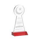 Crescent & Star Red Unique Crystal Award
