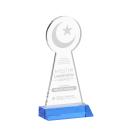 Crescent & Star Sky Blue Unique Crystal Award