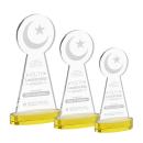Crescent & Star Gold on Alberton Base Unique Crystal Award
