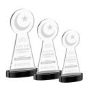 Crescent & Star Black on Alberton Base Unique Crystal Award