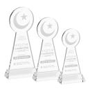 Crescent & Star Clear on Hartford Base Unique Crystal Award