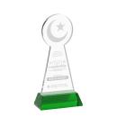 Crescent & Star Green on Hartford Base Unique Crystal Award
