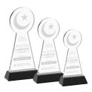 Crescent & Star Black on Hartford Base Unique Crystal Award