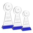 Crescent & Star Blue on Hartford Base Unique Crystal Award