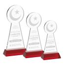 Crescent & Star Red on Hartford Base Unique Crystal Award