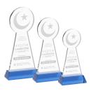 Crescent & Star Sky Blue on Hartford Base Unique Crystal Award