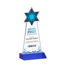 Star of David Full Color Blue Unique Crystal Award