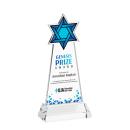Star of David Full Color Clear on Hartford Base Unique Crystal Award