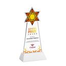 Star of David Full Color White on Hartford Base Unique Crystal Award