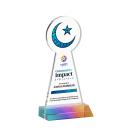 Crescent & Star Full Color Prismatic Unique Crystal Award