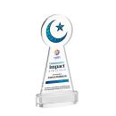 Crescent & Star Full Color Clear on Alberton Base Unique Crystal Award