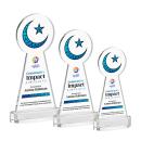 Crescent & Star Full Color Clear on Alberton Base Unique Crystal Award