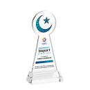 Crescent & Star Full Color Clear on Hartford Base Unique Crystal Award