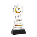 Crescent & Star Full Color Black on Hartford Base Unique Crystal Award