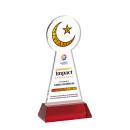 Crescent & Star Full Color Red on Hartford Base Unique Crystal Award