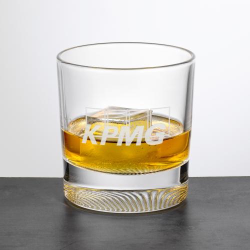Corporate Gifts - Barware - On the Rocks Glasses - Baldwin OTR  -  Deep Etch