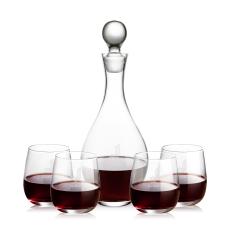 Briarwood Decanter & Crestview Stemless Wine Set - Barware