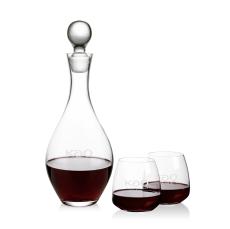 Briarwood Decanter & Hogarth Stemless Wine Set - Barware