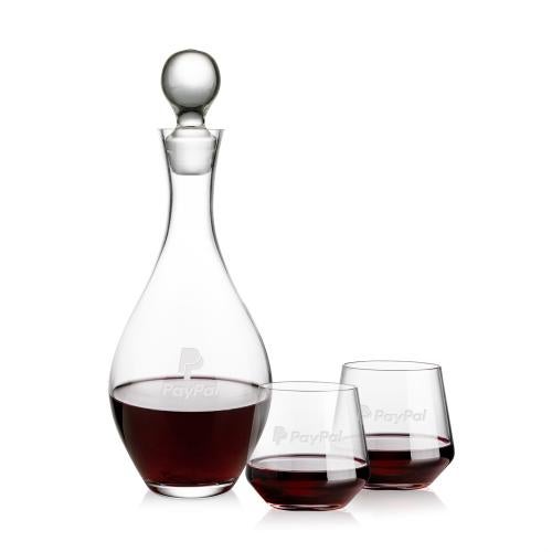 Corporate Gifts - Barware - Gift Sets - Briarwood Decanter & Tucson Stemless Wine Set