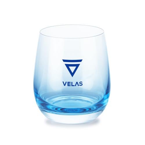 Corporate Gifts - Barware - Wine Glasses - Soudan Blue Stemless Wine - Imprinted