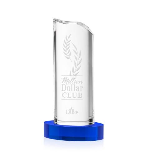 Awards and Trophies - Crystal Awards - Kilburn Blue Crystal Award
