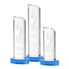 Kilburn Sky Blue Towers Crystal Award - Awards and Trophies