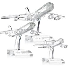 Airplane Unique Crystal Award - Awards and Trophies