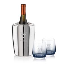 Pescara Wine Cooler & Soudan Smoke Stemless Wine - Barware