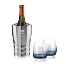 Genoa Wine Cooler & Soudan Smoke Stemless Wine - Barware