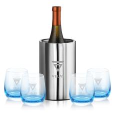 Jacobs Wine Cooler & Soudan Blue Stemless Wine - Barware