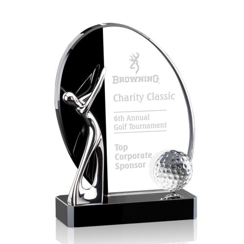 Awards and Trophies - Crystal Awards - Wadsworth Golf Globe Crystal Award