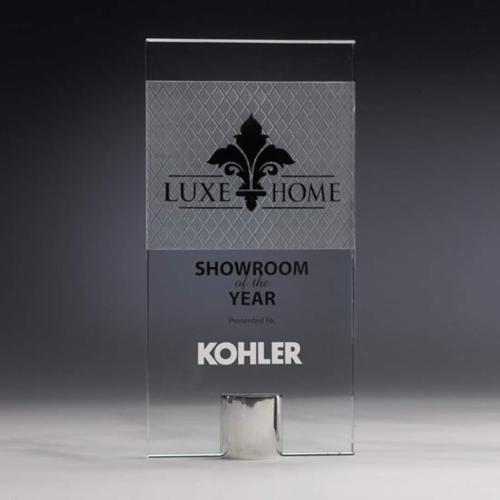 Awards and Trophies - Crystal Awards - Criterion Rectangle Metal Award
