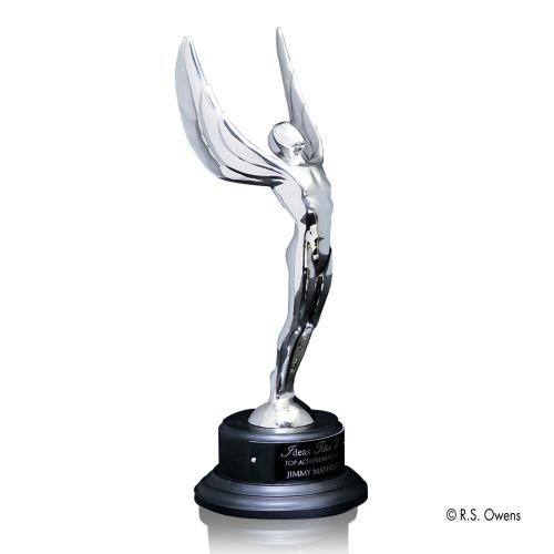 Awards and Trophies - Unique Awards - Winged Achievement Metal on Ebony Award