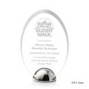 Janus Hemisphere Laser Engraved Circle Acrylic Award