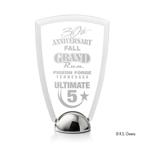 Awards and Trophies - Acrylic Awards - Arch Hemisphere Laser Engraved Unique Acrylic Award