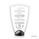 Arch Hemisphere Laser Engraved Peaks Acrylic Award