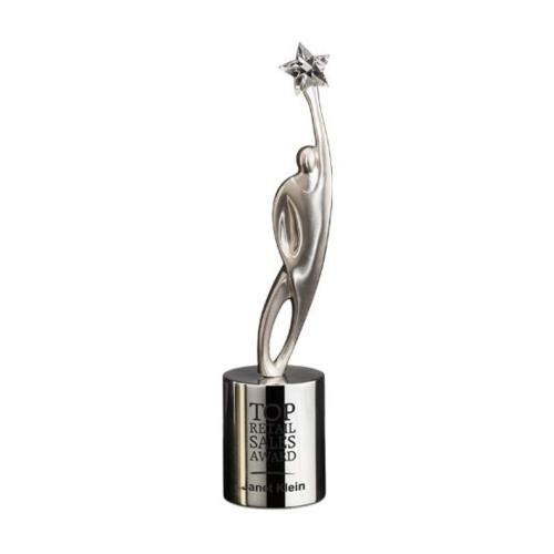 Awards and Trophies - Unique Awards - Triumph Star on Cylinder Metal Award