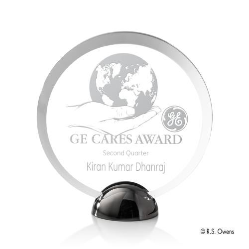 Awards and Trophies - Acrylic Awards - Discus Hemisphere Circle Acrylic Award