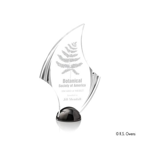 Awards and Trophies - Acrylic Awards - Flourish Hemisphere Laser Engraved Unique Acrylic Award
