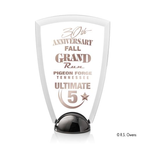 Awards and Trophies - Acrylic Awards - Arch Hemisphere Full Color Peaks Acrylic Award