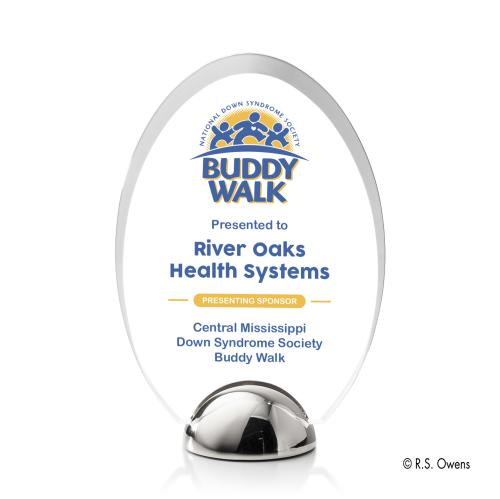 Awards and Trophies - Acrylic Awards - Janus Hemisphere Full Color Circle Acrylic Award