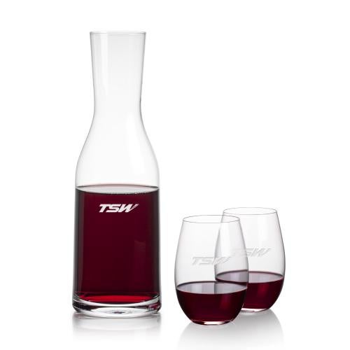 Corporate Gifts - Barware - Carafes - Caldmore Carafe & Laurent Stemless Wine