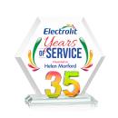 Riviera Anniversary Full Color Prismatic No 35 Number Crystal Award
