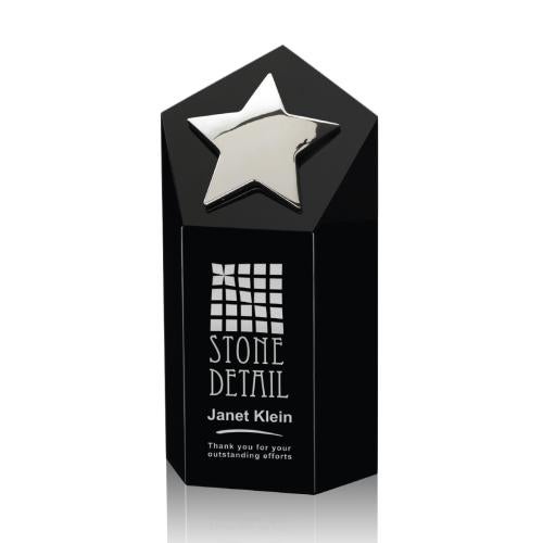 Awards and Trophies - Crystal Awards - Dorchester Silver Star Black Towers Crystal Award