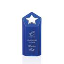 Dorchester Silver Star Blue Towers Crystal Award