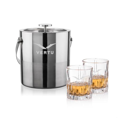 Corporate Gifts - Barware - Gift Sets - Catania Ice Bucket & Newport On-the-Rocks Set