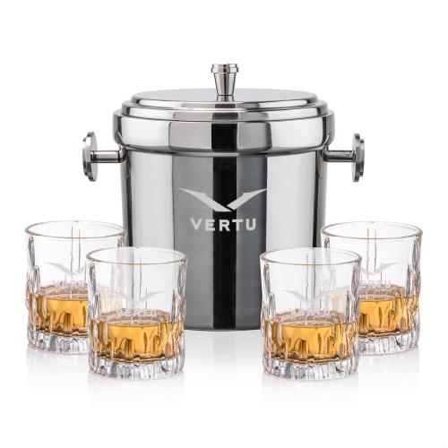 Corporate Gifts - Barware - Gift Sets - Milano Ice Bucket & Newport On-the-Rocks Set