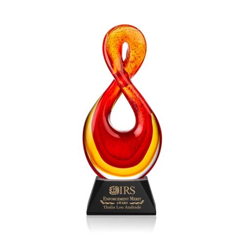 Awards and Trophies - Crystal Awards - Glass Awards - Clarion Unique on Sheffield Black Glass Award