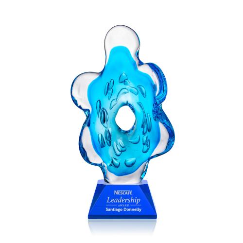 Awards and Trophies - Crystal Awards - Glass Awards - Trillium Unique on Sheffield Blue Glass Award
