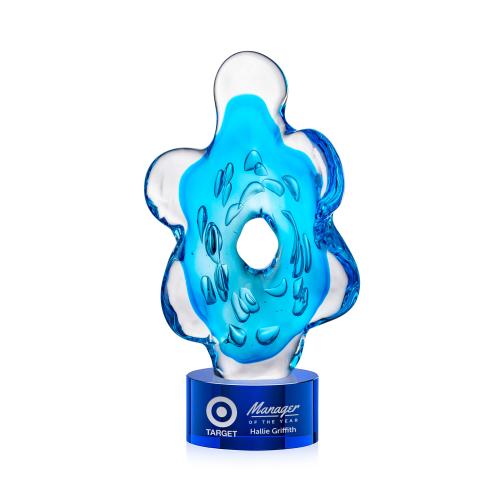 Awards and Trophies - Crystal Awards - Glass Awards - Trillium Unique on Marvel Blue Glass Award